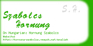szabolcs hornung business card